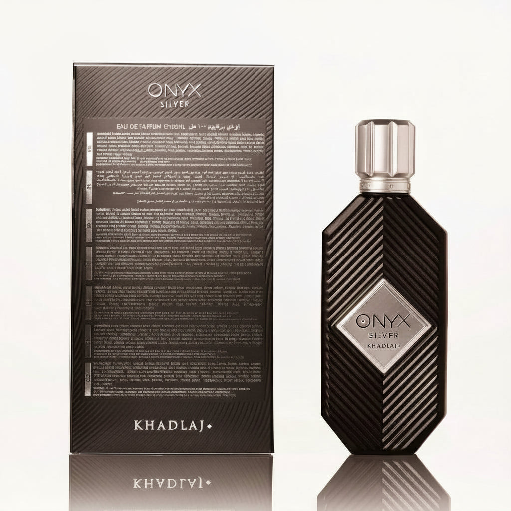 KHADLAJ ONYX SILVER 100 ML EAU DE PARFUM FOR MEN AND WOMEN - Khadlaj Perfumes