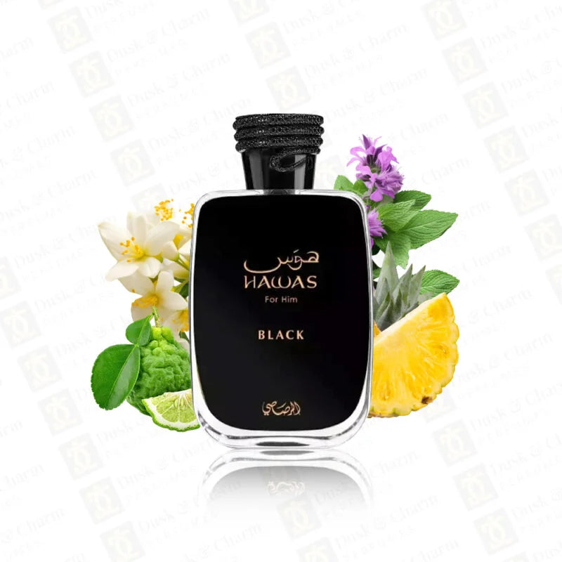 Rasasi Hawas Black Perfume for Men – 100Ml